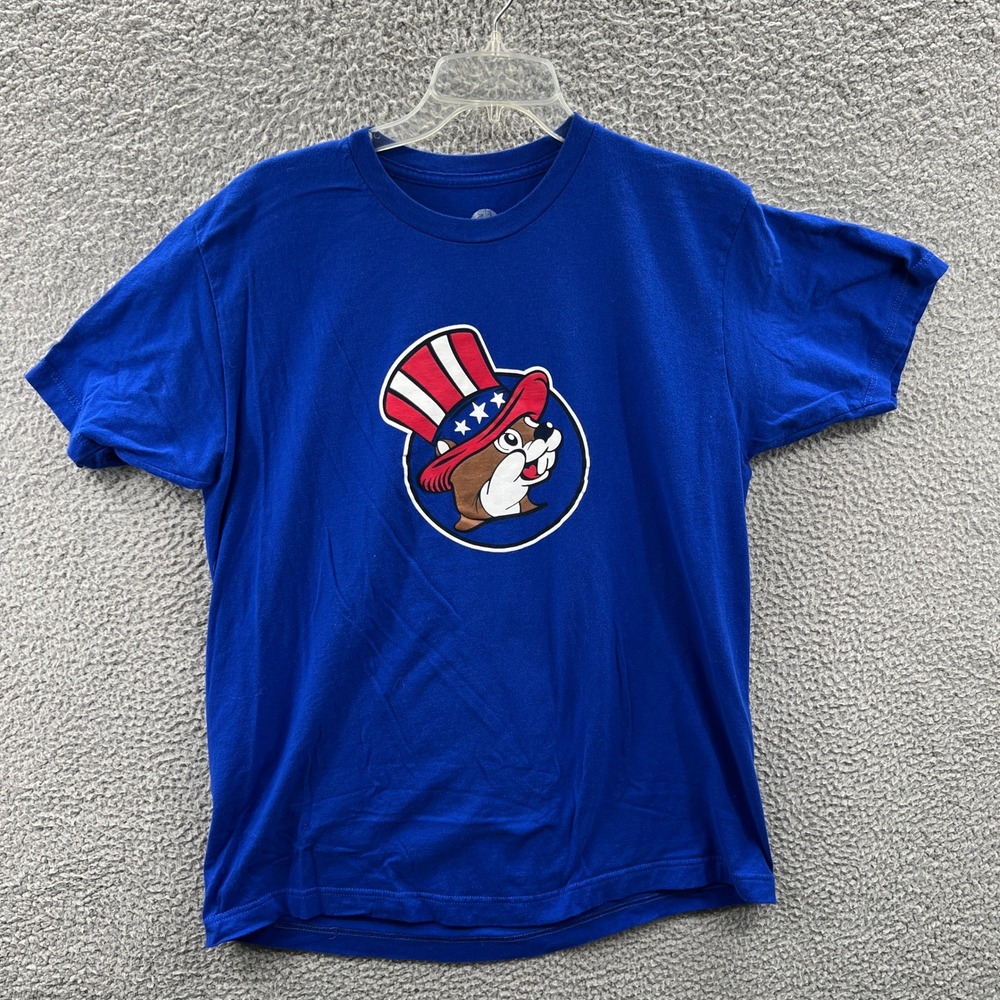 Buc-ees Freedom Ringing Mens‎ Graphic Tee L Patriotic Motorcycle Fourth Of July